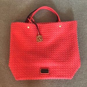 Coral Christian Lacroix Woven Bag